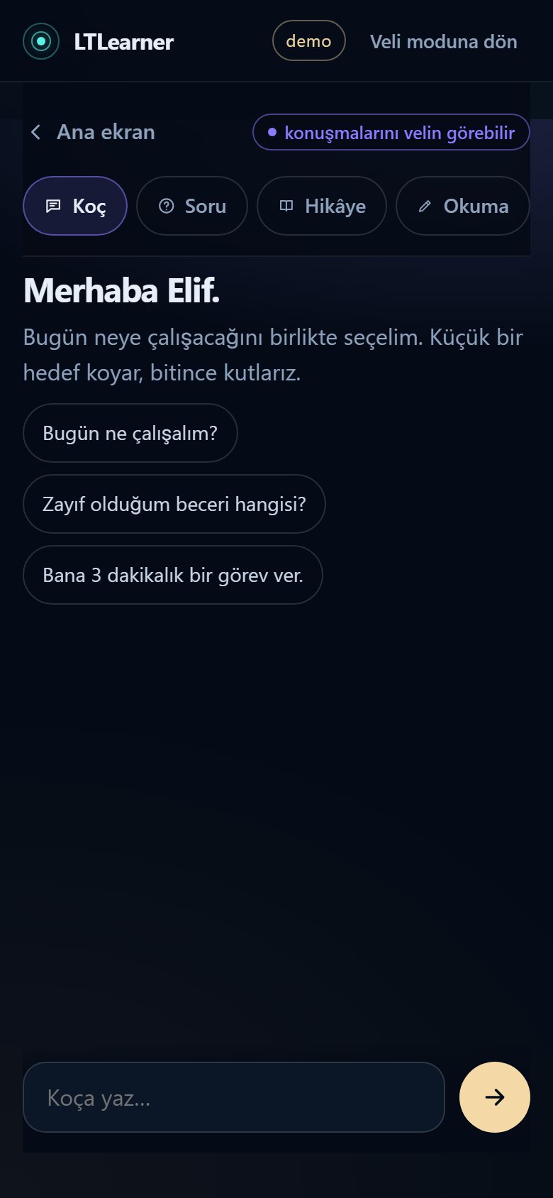 Yapay zekâ koç sohbeti